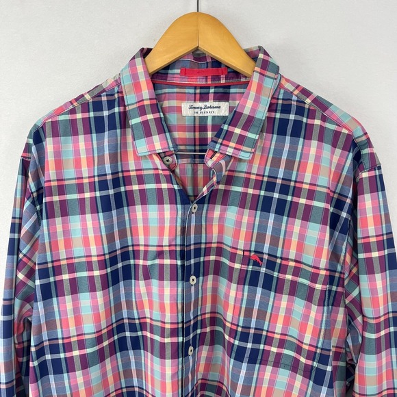 Tommy Bahama Other - Tommy Bahama Performance Shirt Siesta Key Melbourne Madras Plaid Mens 2X